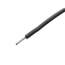 Провод / 26 AWG (0.13 mm2) / черный / 1 m / силиконовый