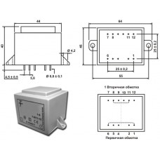 Трансформатор ТН 42/20 G / P=7.5VA / Uin=220V / Uout=9V / 64х46х40mm / ТорТранс 