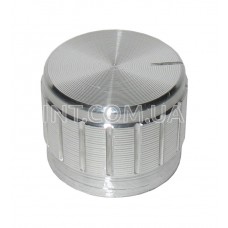 Ручка переменного резистора / AL-PK 21-17 / пластик / цвет серебро / звезда / D=21mm, d=6mm, h=17mm