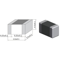 Дроссель / 2.7nH / I=300mA / CLH1005T-2N7S-S / SMD 0402 / CHILISIN / +-0.3nH