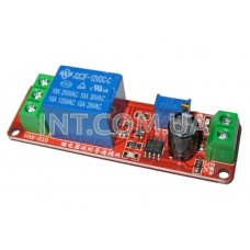 Модуль силового реле с задержкой включения / NE555, 0...10s, 10A, 220VAC