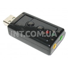 Звуковая карта USB, внешняя, моноблок, 5 в 1