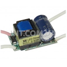 Драйвер светодиодов / Uin=220VAC, Uout=2...7VDC, Iout=600mA, для 1x3W, 2x3W светод. / 25x15x15mm