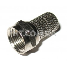 Штекер F / монтажный, на кабель, RG58 / серый металл