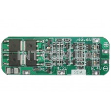 BMS модуль защиты 3S2P Li-Ion (Li-Po) аккумуляторов / Imax=20A, U=12.6V, 65x20mm 
