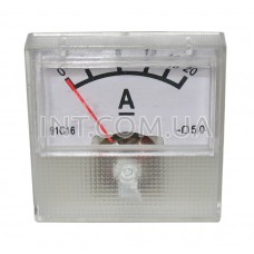 Амперметр встраиваемый на панель / 91C16 / Imsr=0...20A, прозр., квадр. корпус, 40x40x25mm