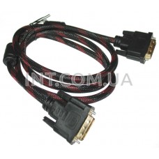 Кабель DVI-D - DVI-D (24+1 pin) / L=1.5m / черно-красный