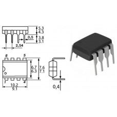 AT24C04-10PU-2.7 / EEPROM, 4Kbit / 2 wire serial / DIP8-300 / ATMEL 
