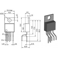 TOP258YN / ШИМ контроллер + MOSFET транзистор, для ACDC / TO-220-7C / PI 