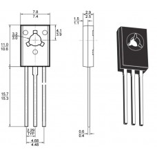 2SC2690A / транзистор NPN / Ic=1.2A / Uce=160V / f=175MHz / TO126 / FAIRCH