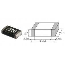 1E Om / SMD 1206 / 5% / 10 шт.