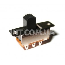 Переключатель движковый / 250V / 0.5A / 2гр. по 3 контакта / KBB40-2P2W / ON-ON