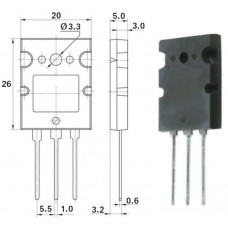2SA1943 / транзистор PNP / Ic=15A / Uce=230V / f=30MHz / TO-3PL / TOSHIBA / Pc(max)=150W