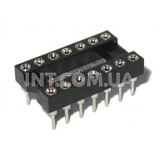 Панелька DIP14 / шаг 2,54 mm / 14 контактов / цанговая