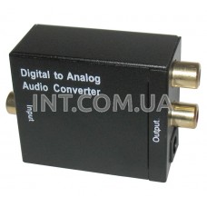 Звук. ЦАП, внешний, моноблок, вход: оптоволокно, RCA (коаксиал), выход: RCA (стерео), 3.5mm