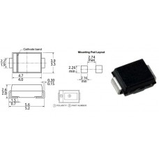 Диод Шоттки / SS26 / I=2A / U=60V / DO-214AA/SMB 