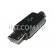 Штекер USB micro / на кабель + корпус (черный) / 5 выводов / ESB22B1101
