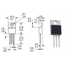 IRF1405 / транзистор N-канал / Id=169A / Uds=55V / Rds=5.3mΩ / TO-220AB / IR