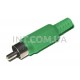 Штекер RCA / на кабель / зеленый / пластик