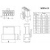 Вилка  JST-02 и розетка  JST-02 / с проводом 22AWG, L=100mm