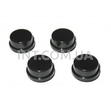 Колпачок для кнопки 12х12mm / D=12mm, h=6mm, черный