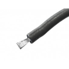 Провод / 14 AWG (2.1 mm2) / черный / 1 m / силиконовый, 3kV, 41х0.254