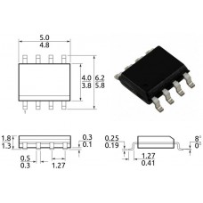 AT93C46-10SU-2.7 / EEPROM, 1Kbit / 3 wire serial / SO8 / ATMEL/ST
