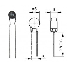 Термистор (терморезистор) / 4.7k Om (MF11-472J