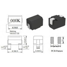 Дроссель / 10mkH / I=550mA / CC4532-100KS / SMD / +-10%, 4.5x3.2x3.2mm
