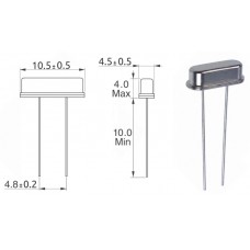16MHz / HC49US / кварцевый резонатор / 30ppm / 30pF / CIN / усеченный