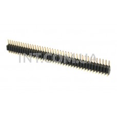 PA-D25-1x40 / штыри на плату, однорядные, прямые / 1x40 / шаг 1.27mm
