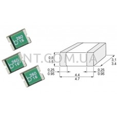 Предохранитель SMD 0ZCG0260BF2B / Ihold=2.6A / Itrip=5.0A / Umax_dc=16V / BELFUSE