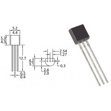BC327-40ZL1 / транзистор PNP / Ic=0.8A / Uce=45V / f=100MHz / TO-92 / ONSEMI