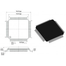 ATmega128A-AU / 8-бит микр-р / TQFP64 / Atmel