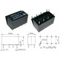 Реле 4078 (SRC-5VDC-SL) / I=1A / U=125VAC/30VDC / Ucoil=5VDC / 2NO/NC / 20x10x12mm / SONGLE