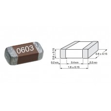 1mkF / 50V / SMD 0603 / X5R / 10 шт. 