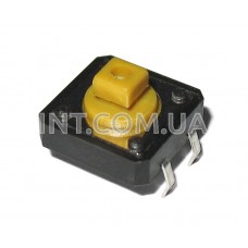 Кнопка тактовая /  12х12x7.3mm / кнопка с квадр. толк. под колпачек 