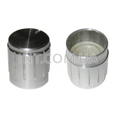 Ручка переменного резистора / цвет серебро / звезда / D=14mm, d=6.2mm, h=16mm 