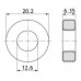 Сердечник - кольцо распыленное железо / 20.2 x 12.6 x 6.35 mm / µ=75 / T80-52 