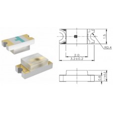 Светодиод / SMD 1206 / зеленый / 80mcd / 20mA / 120°