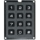 Клавиатура 3х4 / AK304FM-N-BBW / пластик, цифровая, чёрная, вывод под углом 90°  