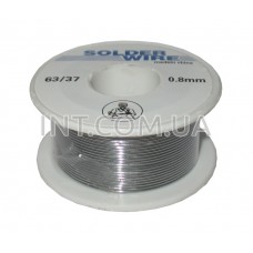Припой / проволока с флюсом, D=0.8mm, Sn63/Pb37 / катушка / 50g