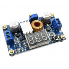 Понижающий DC-DC преобразователь на XL4015 / Uin=4...36V, Uout=1,25...36V, Iout=5A / встр. вольтметр