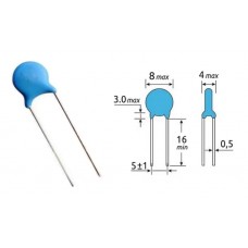 1nF / 1kV / плен. высоков. TS16 / Y5P / ±10% 