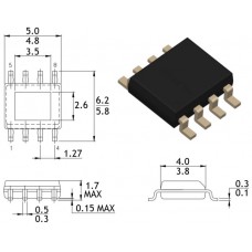 APW7302B / имп. стаб. DC-DC + MOSFET тр. / Uin=4.5...24V, Uout=0.9...20V, Iout=2A,f=340kHz / SO8 Pow