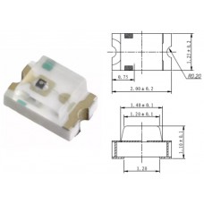 Светодиод / SMD 0805 / синий 460...470nm / 0805B2C-KPC-B / 120mcd / 20mA / 120°