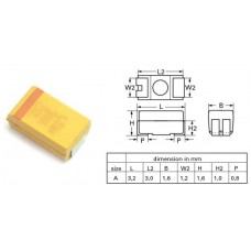 6.8mkF / 16V / тантал. A / ±10% / AVX  