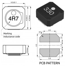 Дроссель / 47mkH / I=560mA / VLCF4020T-470MR39 / SMD / TDK / 4x4x2mm