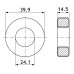 Сердечник - кольцо распыленное железо / 39.9 x 24.1 x 14.5 mm / µ=75 / T157-52