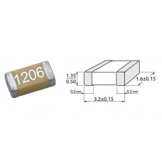 68nF / 50V / SMD 1206 / X7R / ±10% / 10 шт.